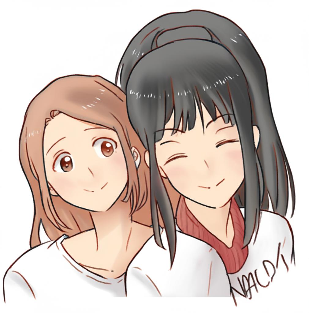 Illustration of a couple looking happy and intimate