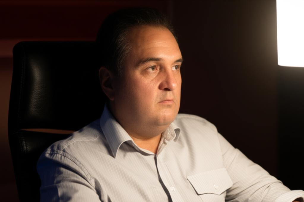 Man looking tired and stressed after work, thinking about his relationship